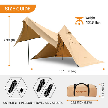 KingCamp TORINO II 4-Season Family Glamping Tipi Tent – KingCamp