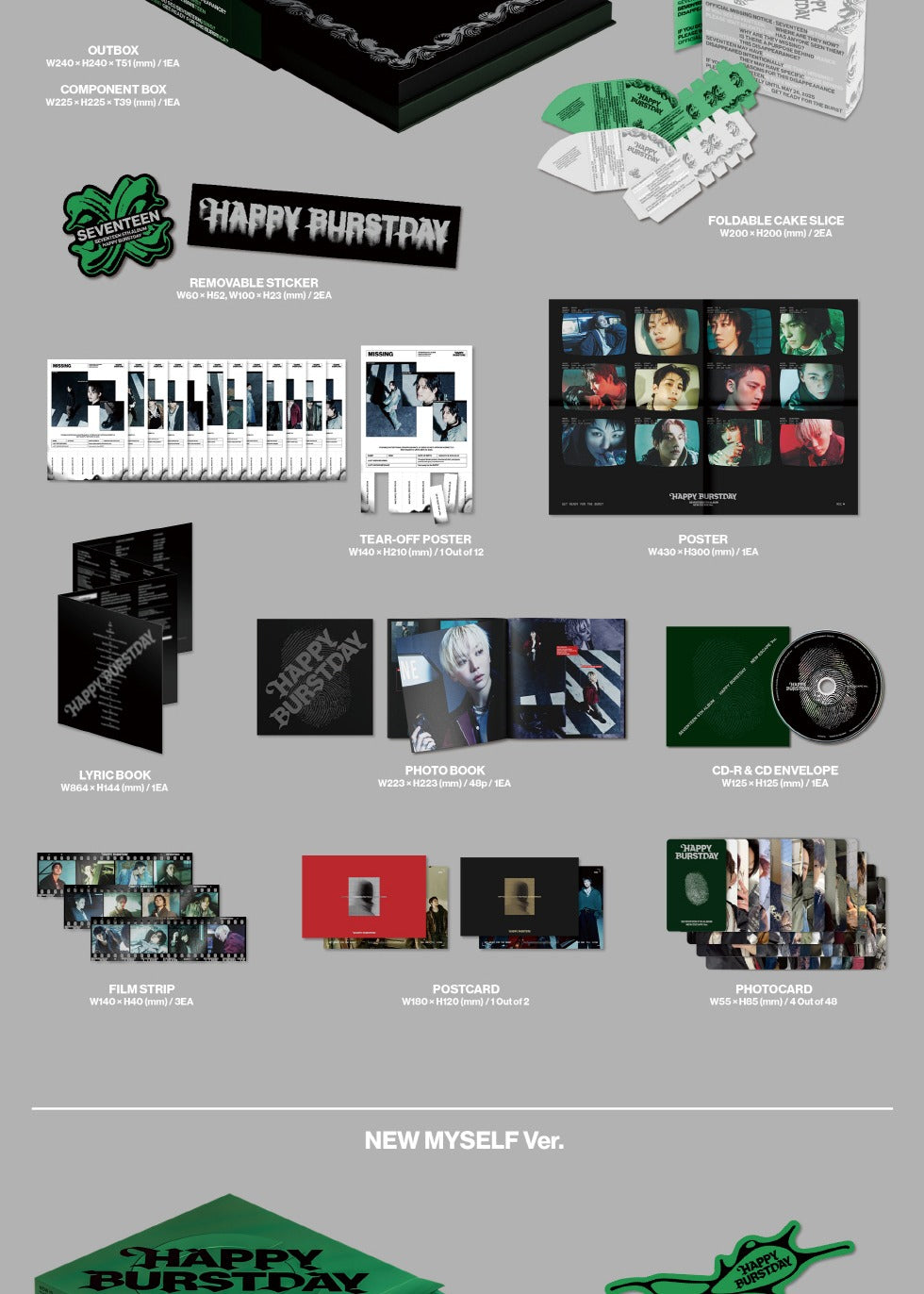 SEVENTEEN - 5th Album [HAPPY BURSTDA] (3 Versions) Random 1ea – K
