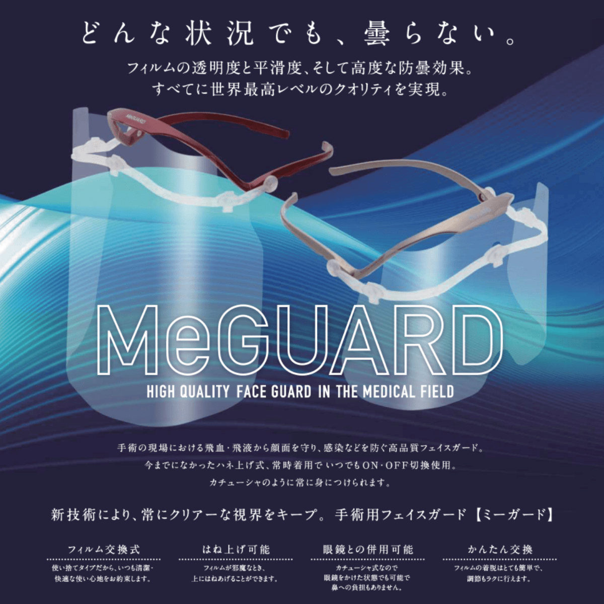 ミーガード専用 交換両面防曇フィルム 10枚入 M(M(ハーフフェイス