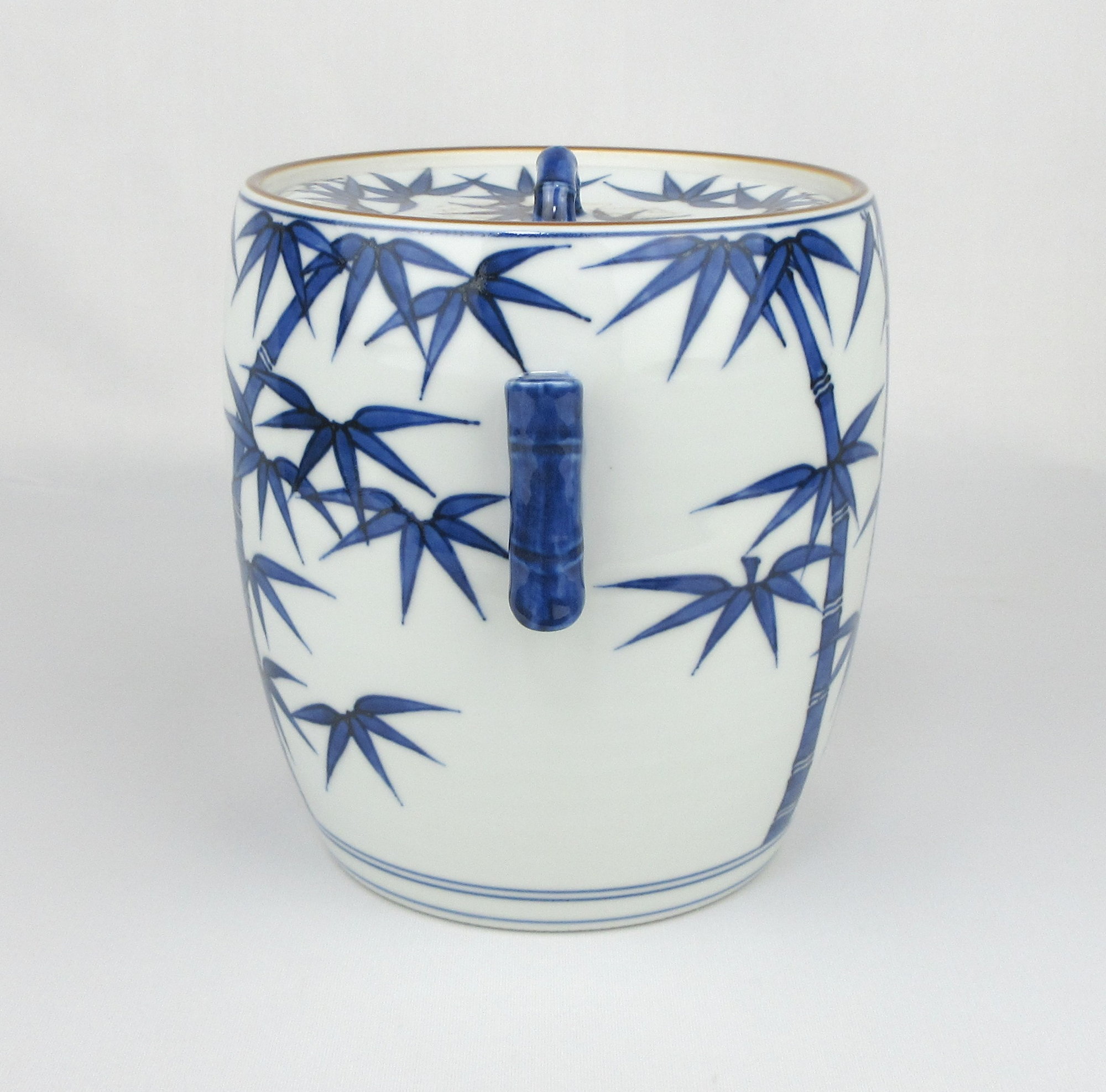 栗山園オンライン通販部 / 【出物】 染付竹耳付水指 4代三浦竹泉