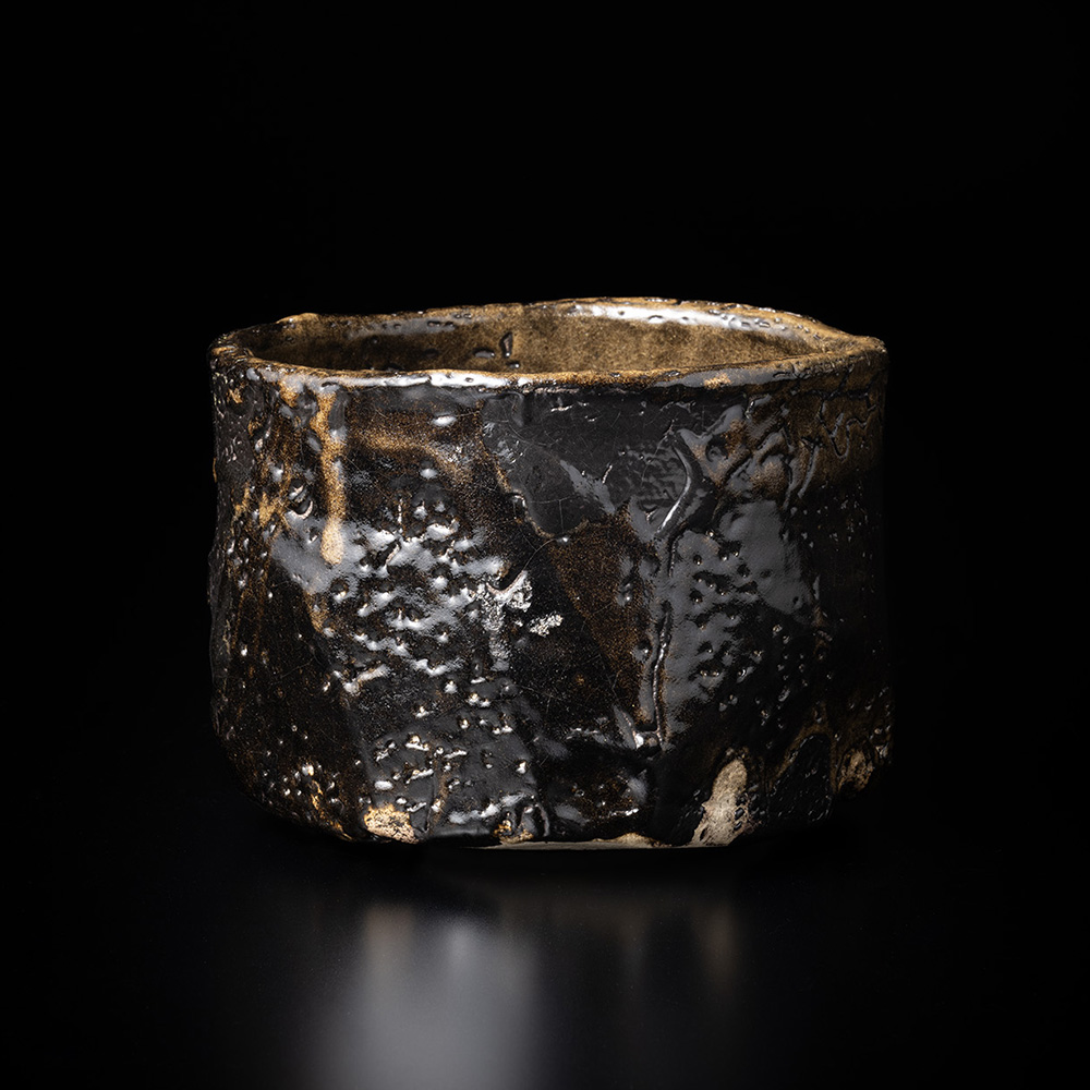 加藤唐九郎 瀬戸黒茶盌 銘「夕霧」 | しぶや黒田陶苑