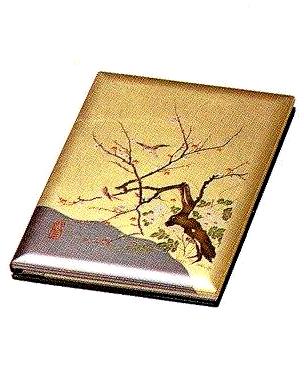 金沢金箔工芸品] アドレス帳～錦花鳥（伝統工芸品）
