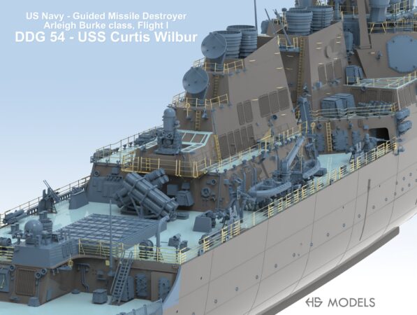HSモデル 1/200 USS DDG-54 カーティス・ウィルバー ディテールアップ