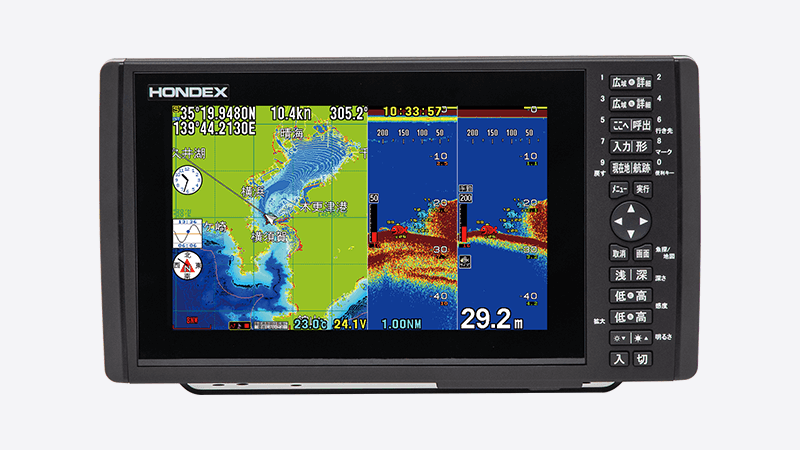 9型ワイド液晶プロッターデジタル魚探 HE-90S｜マリン製品｜製品情報