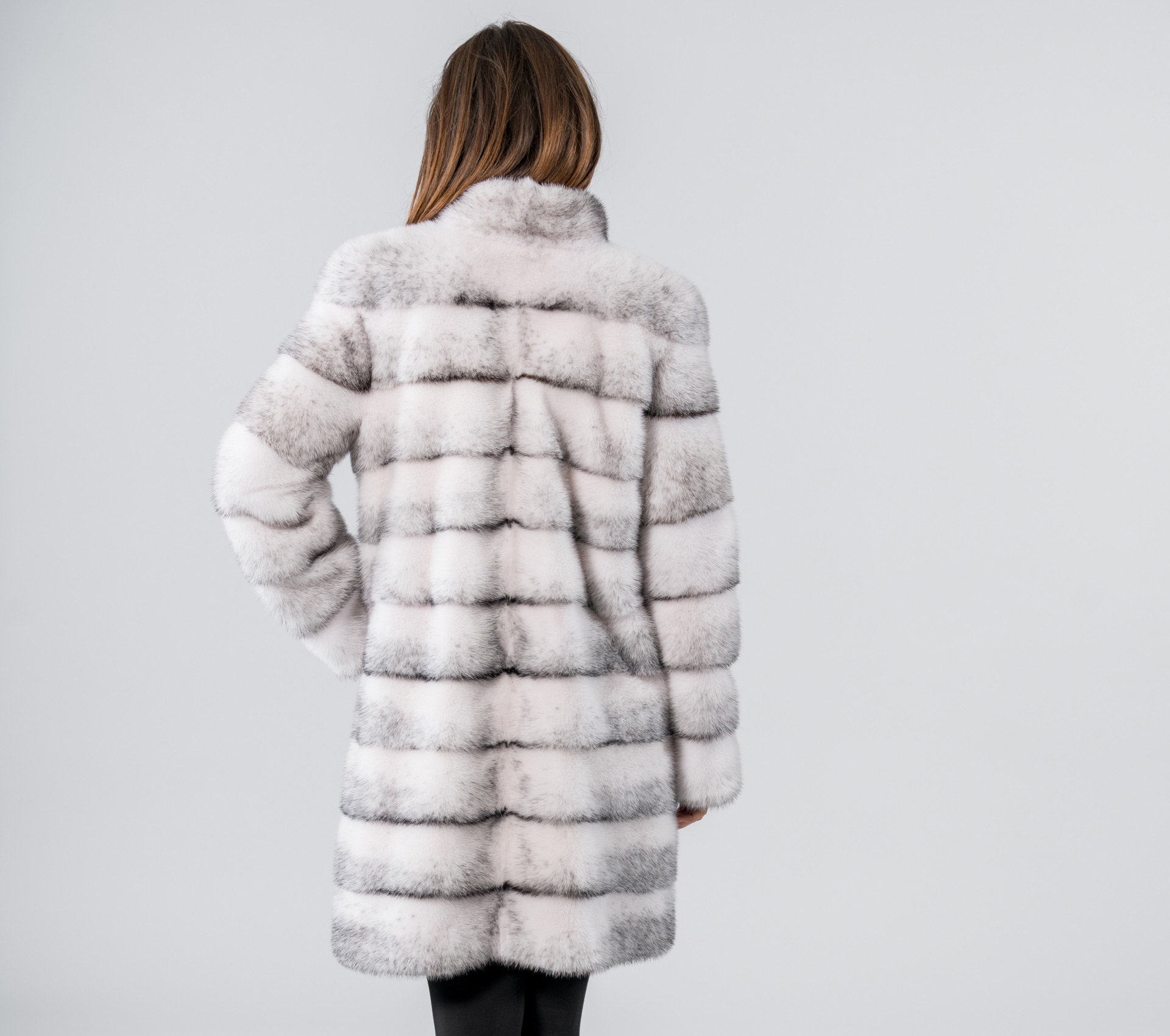 Black Cross Mink Fur Jacket | Luxury Real Fur | Haute Acorn