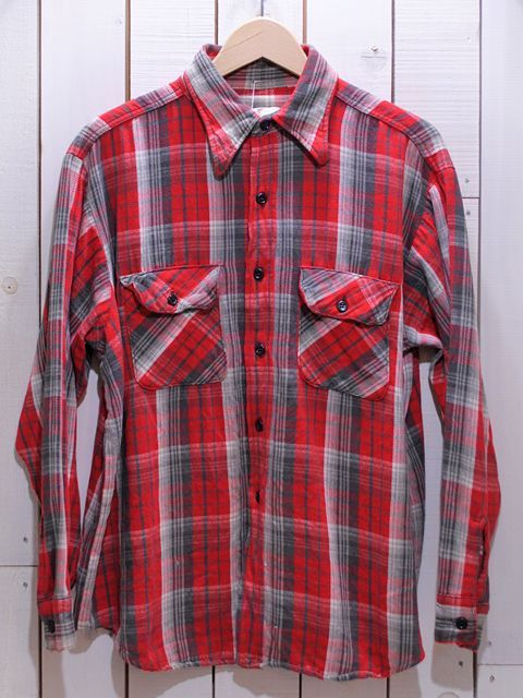 1960s〜【Roomy Richard】ヘビーネルシャツ 表記16 1/2(L) - 古着屋