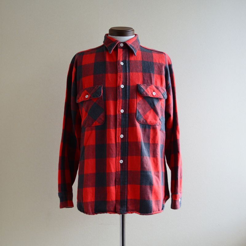 1970s BIG YANK ヘビーネルシャツ 表記L - 古着屋HamburgCafe