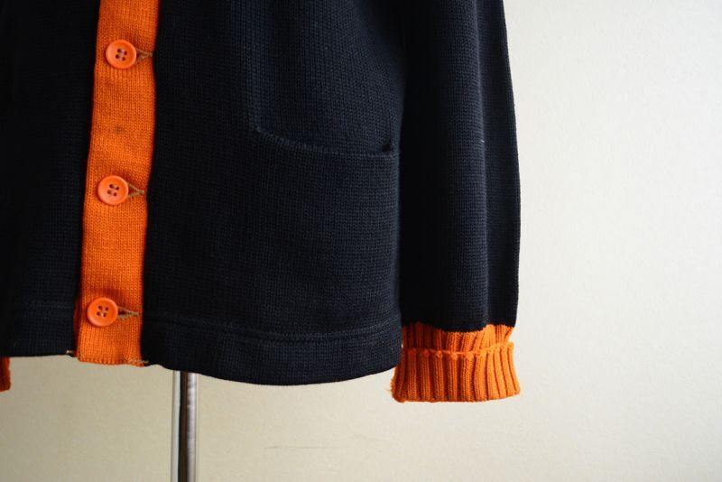 1950s IMPERIAL ツートンレタードカーディガン 表記42 - 古着屋HamburgCafe