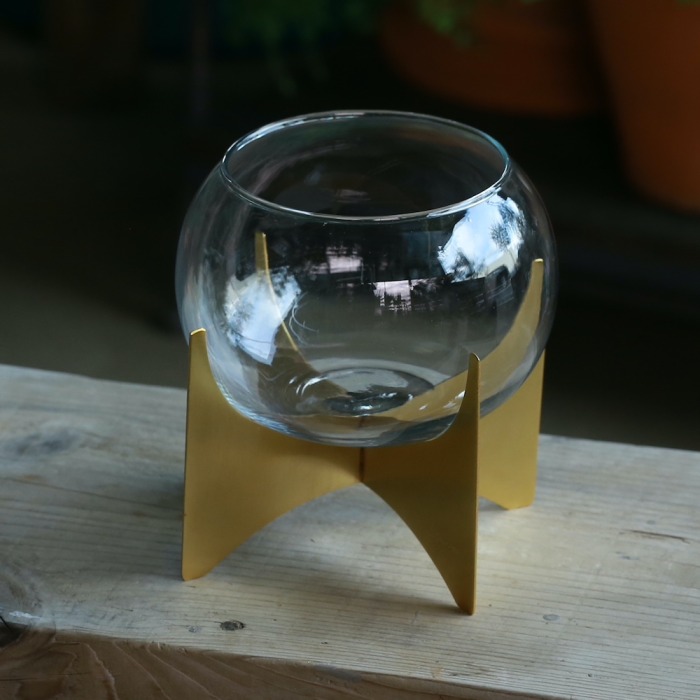 インブルームガラスボウルベースL | アトリエ華もみじ