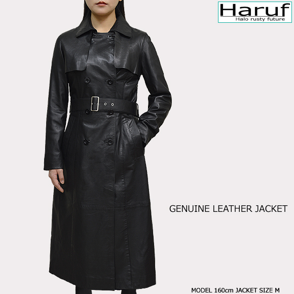 レザーコート トレンチコート ロングコート レディース 本革 イタリア