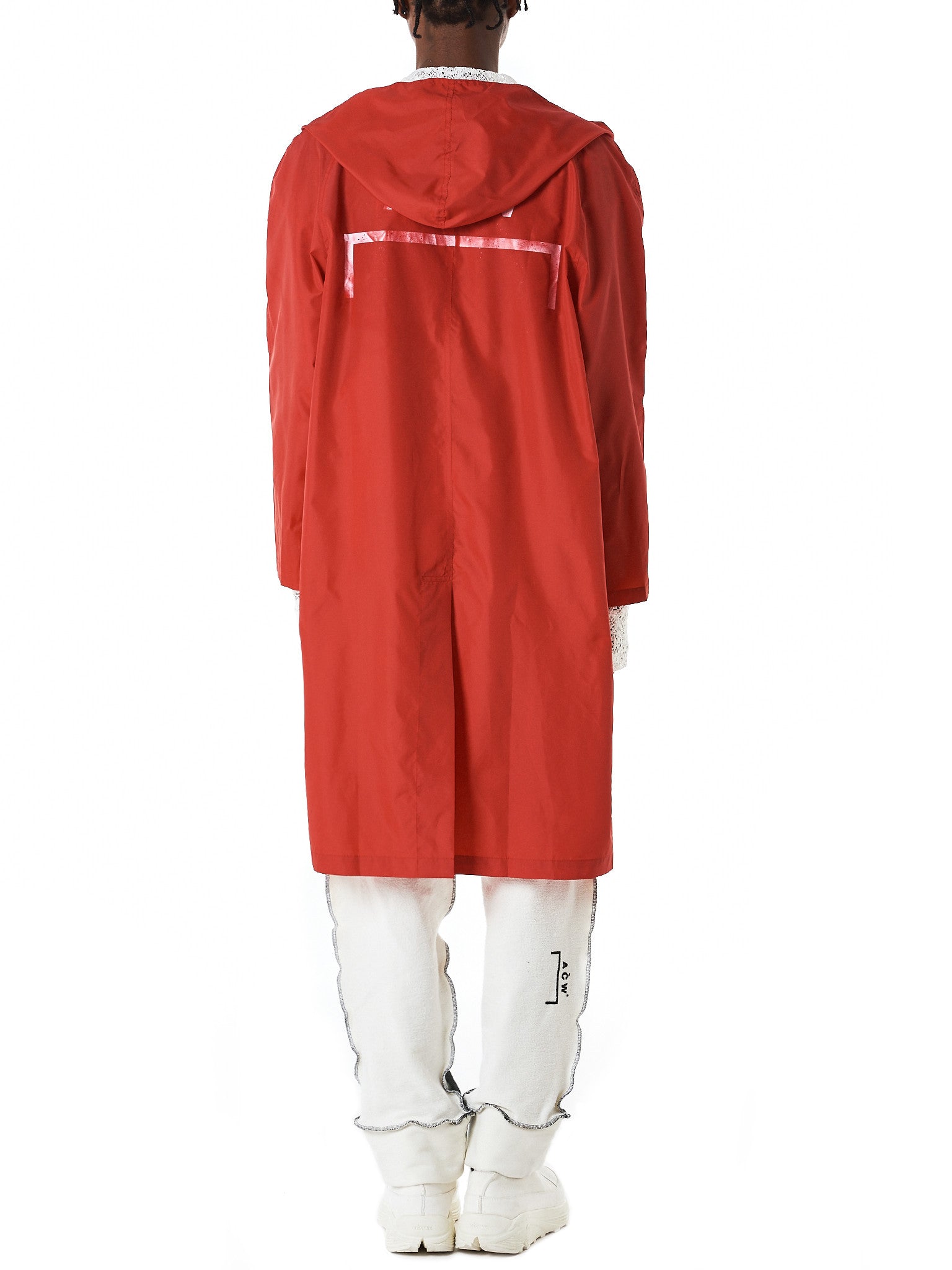 A Cold Wall Exclusive Hooded Nylon Coat (ACW-0005-007-RED)