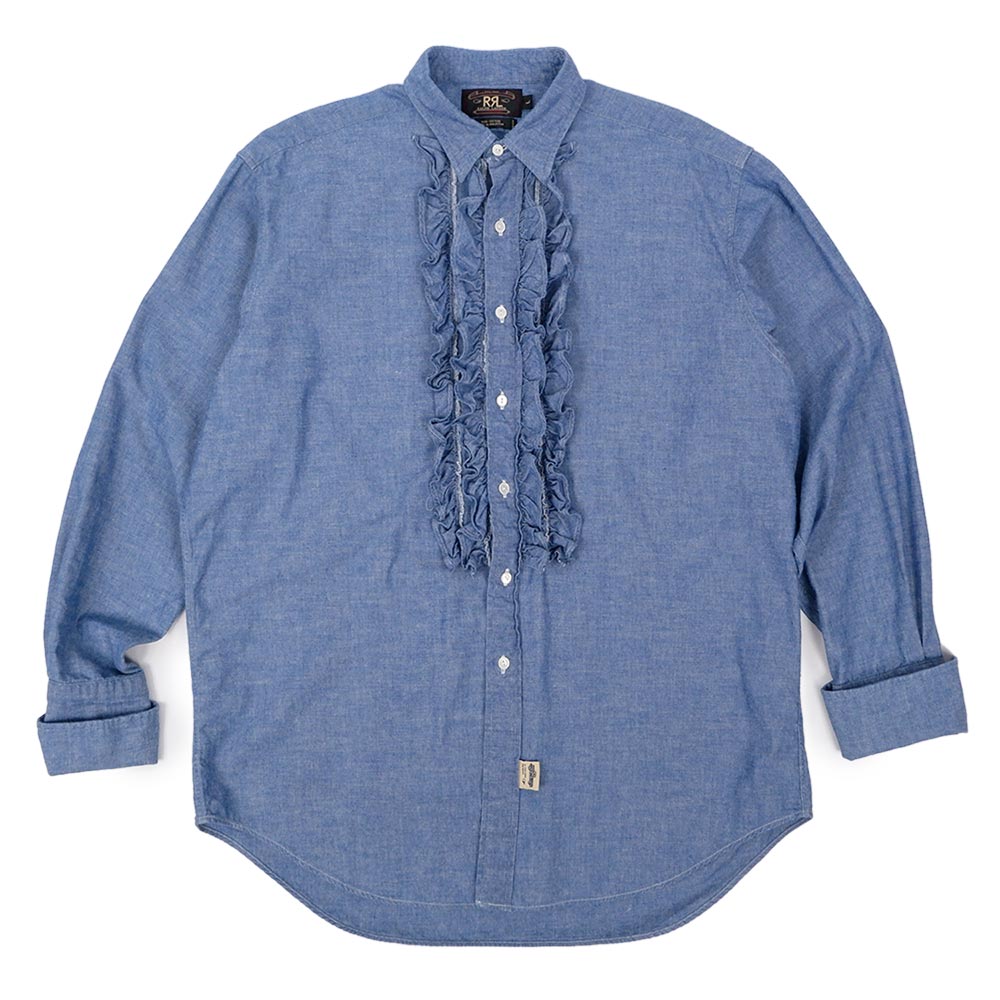 90's RRL フリル シャンブレーシャツ 