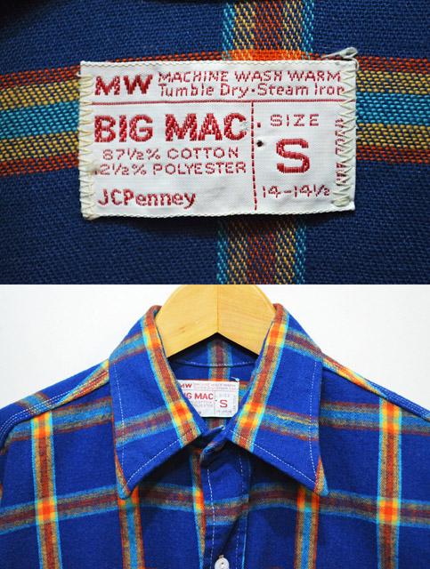 70's BIGMAC ネルシャツ “トリプルステッチ縫製” - used&vintage box