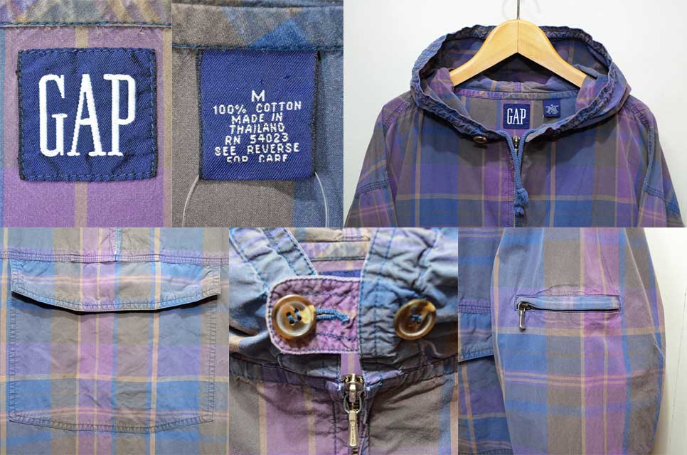90's OLD GAP チンスト付き コットンアノラックパーカー