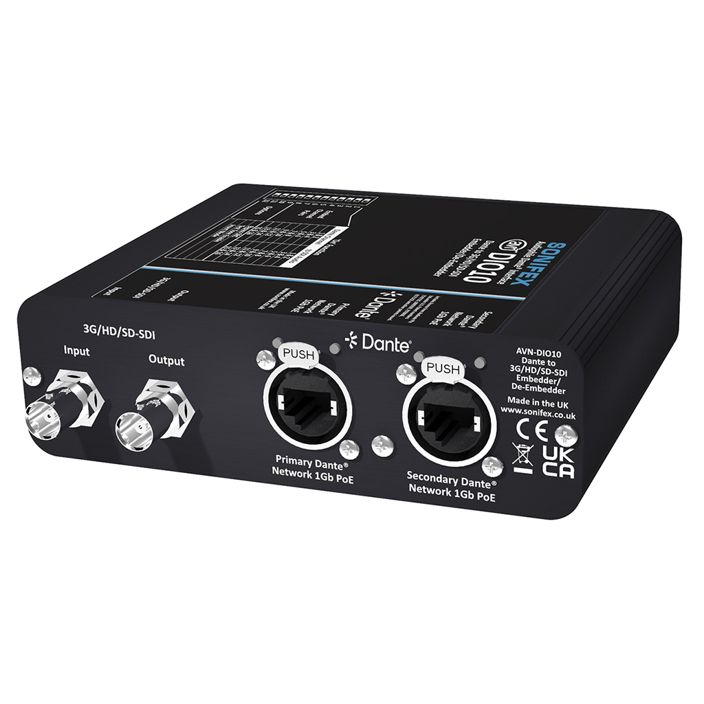 AVN-DIO10 Dante®対応 3G / HD / SD-SDI エンベデッダー / ディ