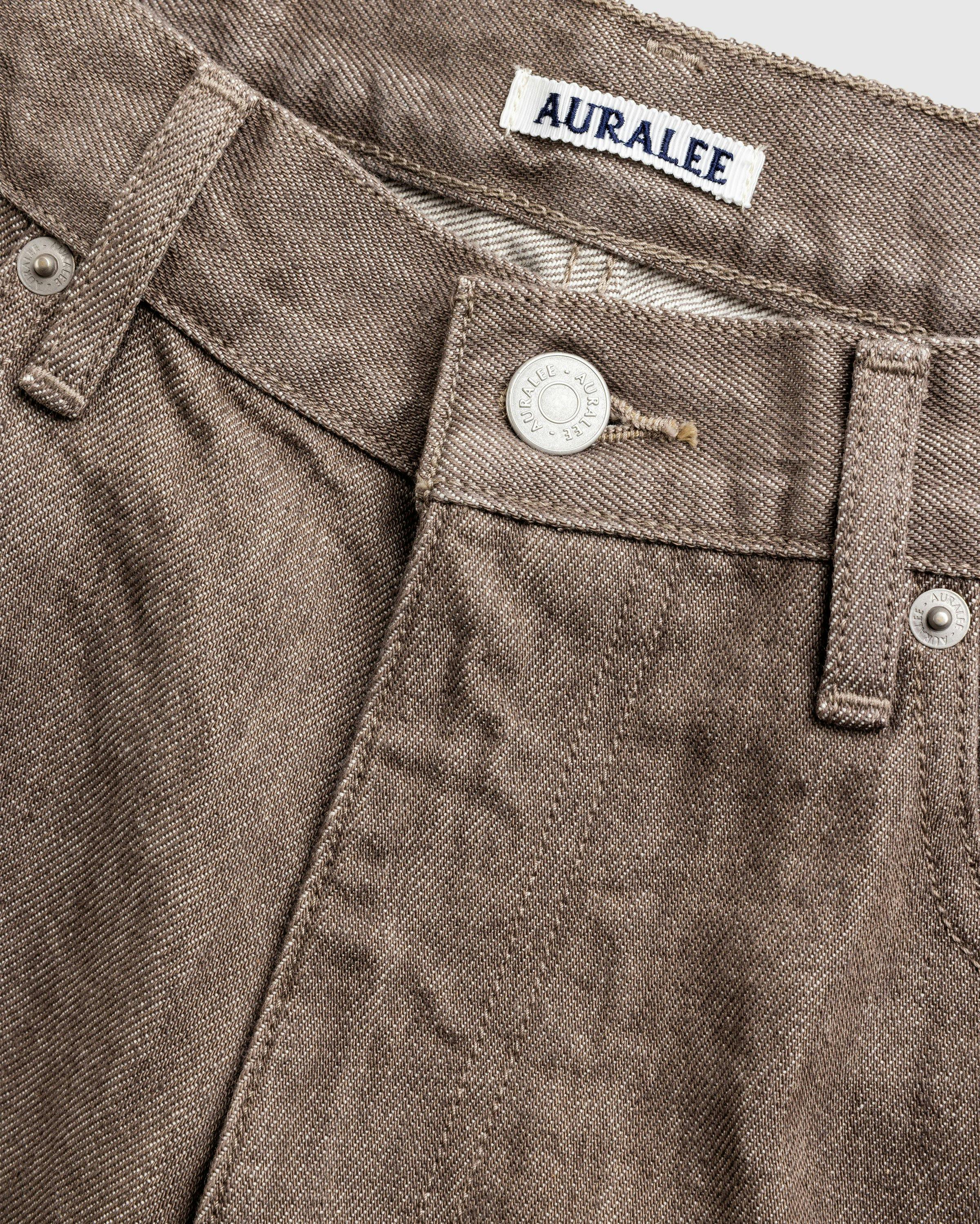 Auralee – Hard Twist Denim 5P Pants Brown