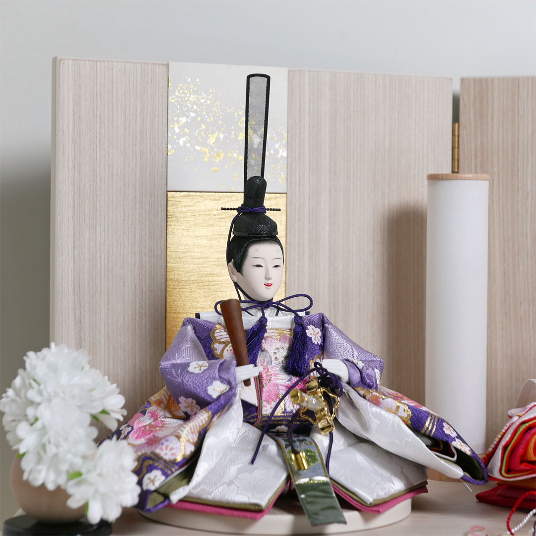 刺繍流水桜ぼかし雛人形白木目ナチュラル箔散らし収納飾りの通販～選ば