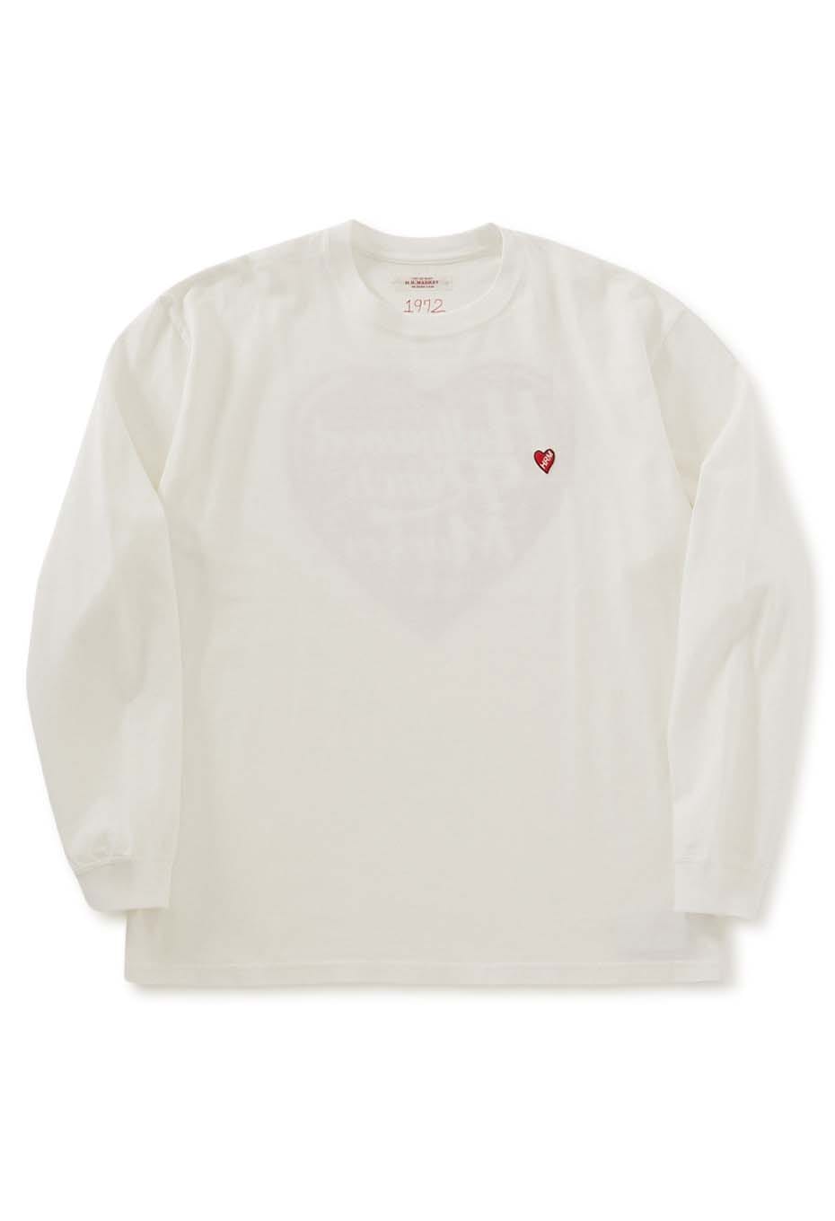 オーガニックコットン ハートインHRM ロングスリーブTシャツ