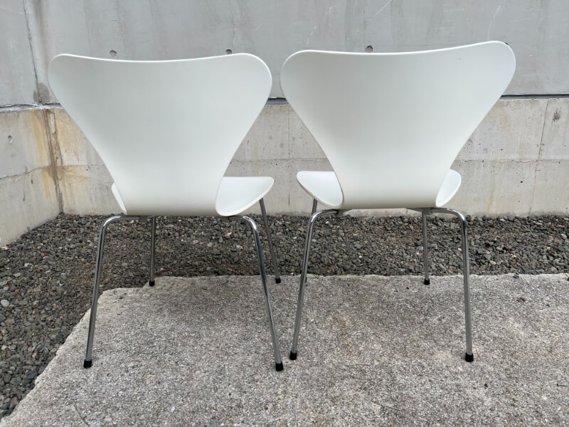 フリッツハンセン セブンチェア ホワイト 2脚セット 自社塗装品 中古｜