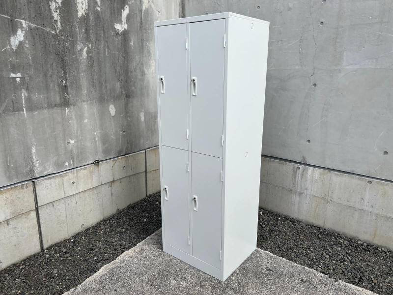生興 4人用ロッカー（2列2段） ホワイト 中古 AKL-W4S｜