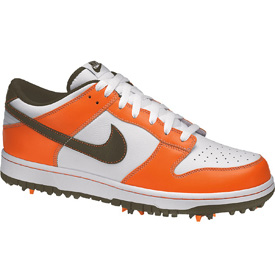 Nike Dunk NG Golf Shoes - Mens White/Khaki/Orange at InTheHoleGolf.com
