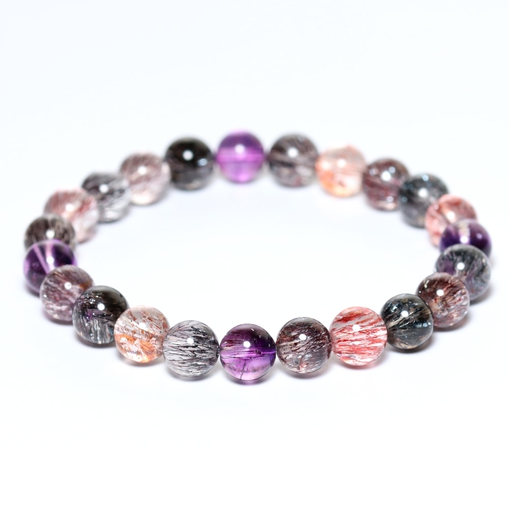 トップクォリティ]ミックススーパーセブンブレスレット（約8mm玉
