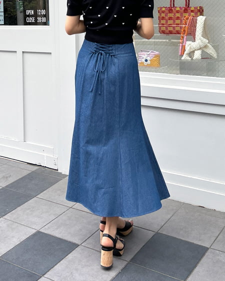 BackレースUPデニムマーメイドスカート｜INGNI(イング) 公式通販