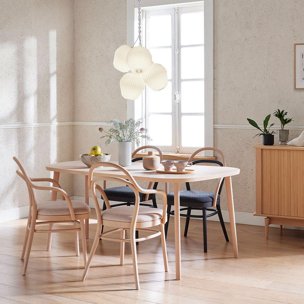 秋田木工 ダイニングチェア「magekko(まげっこ)」ブナ材 白木塗装