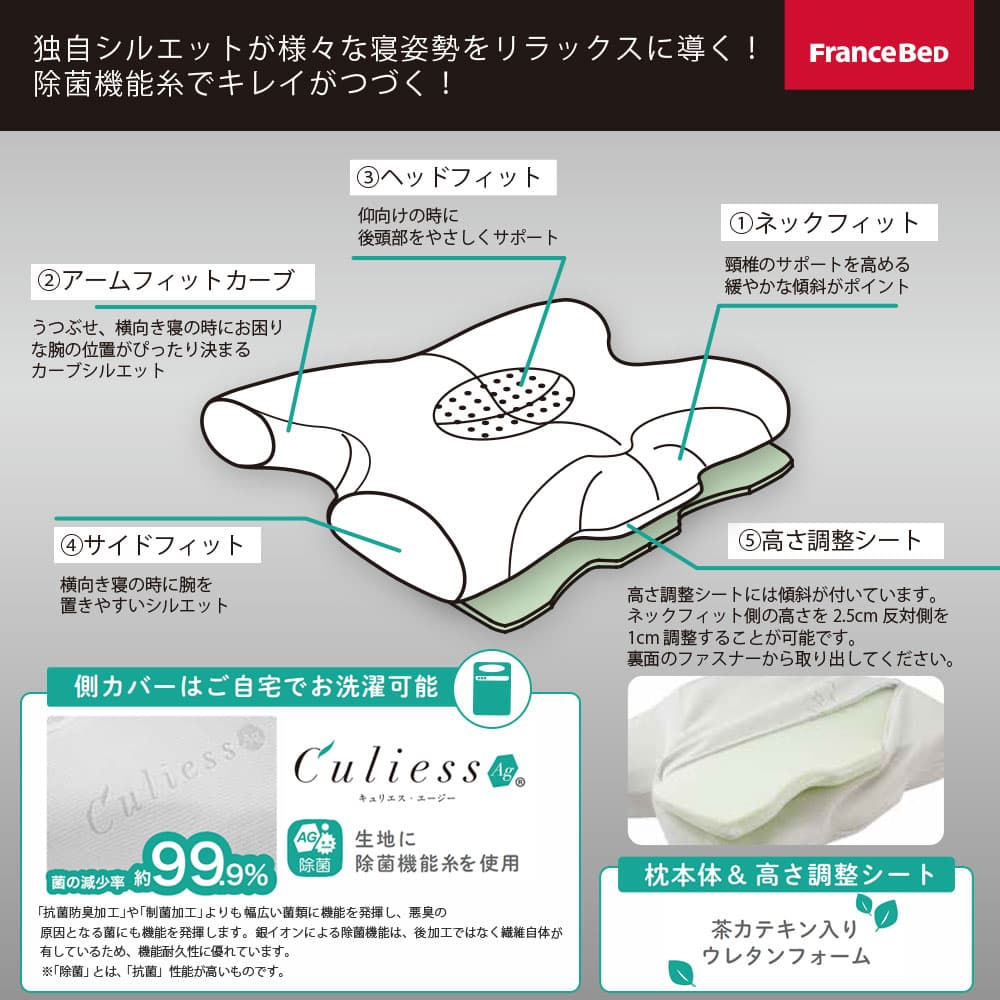 枕「ウミガメピロー」FranceBed（フランスベッド） | 【公式】大塚家具