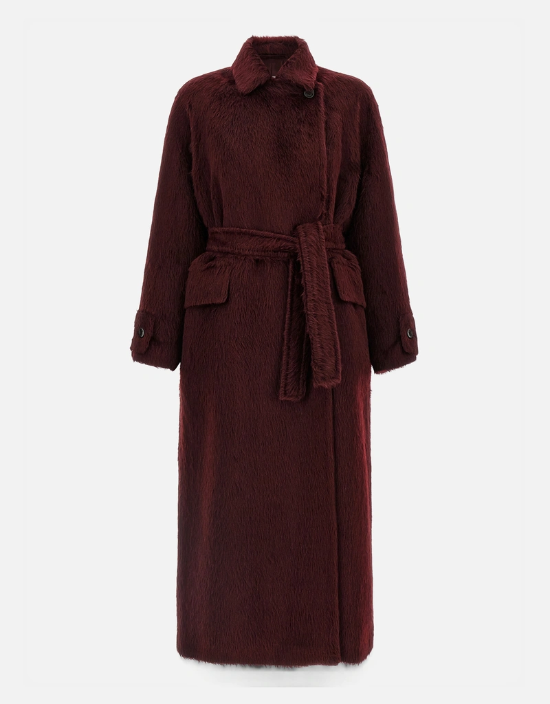 Max Mara ロングウールアルパカコート チェリー (すべての新品) IFCHIC.COM