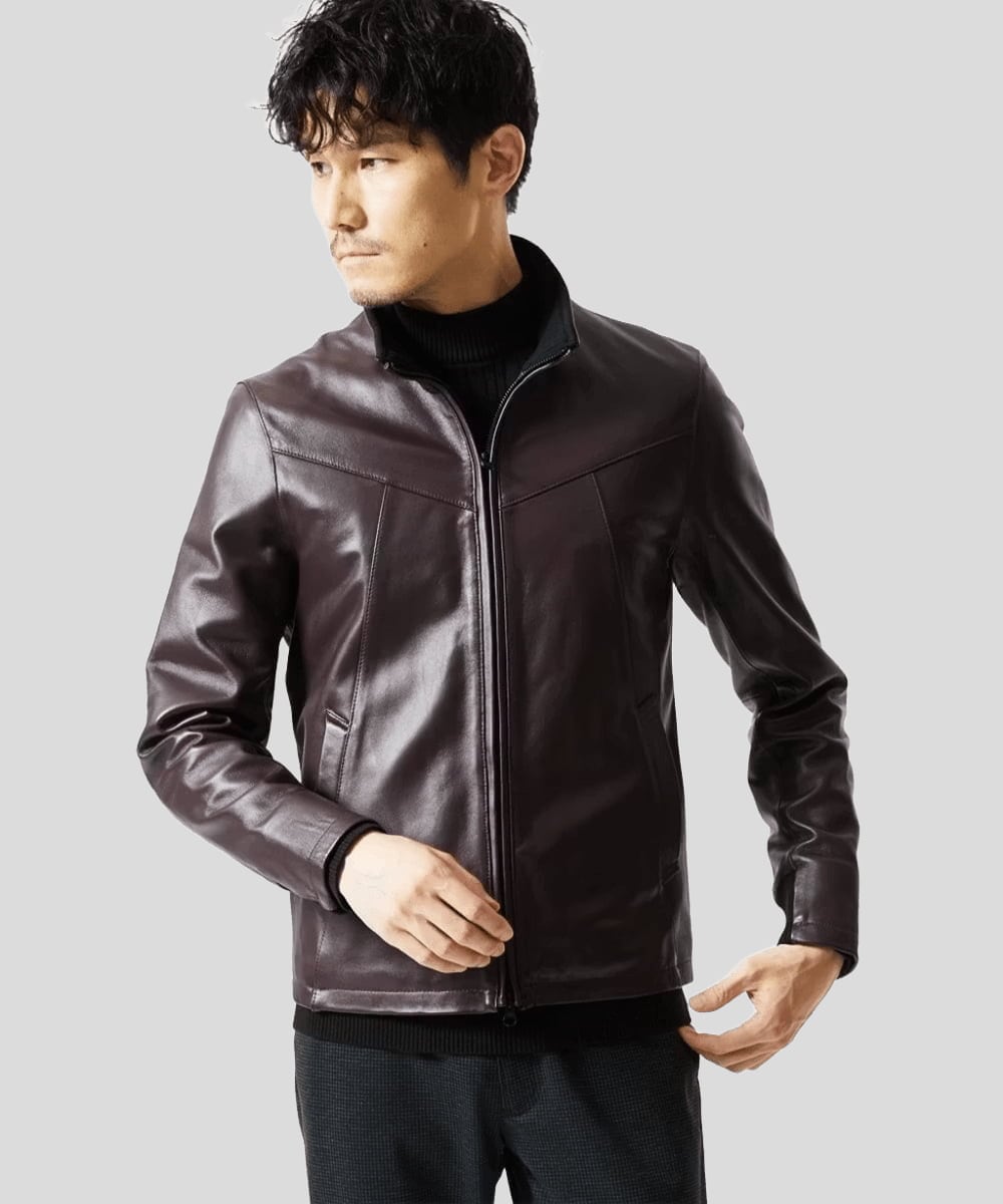 再入荷！】ラムレザー スタンドブルゾン(その他のコート・ブルゾン