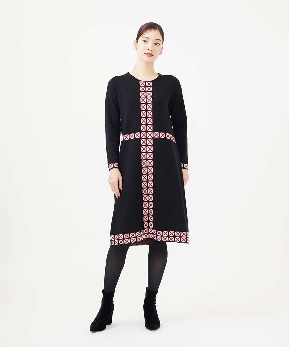 TILE】クロスタイルニットドレス(ワンピース) | Sybilla(シビラ