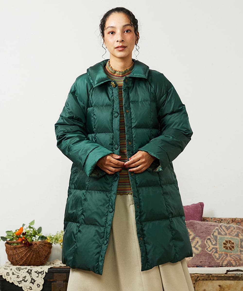 リバーシブル】Flor Alta ロングダウンコート(ダウンジャケット