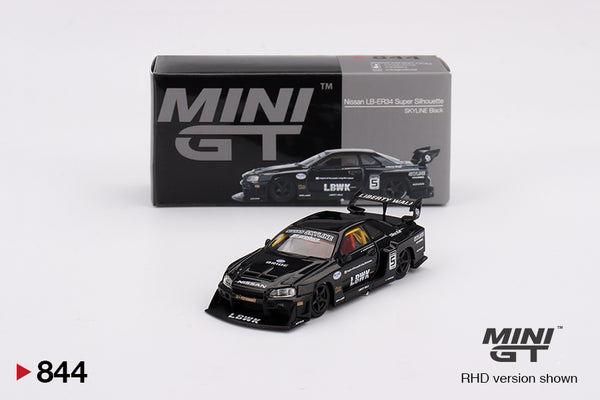 2025 MINI GT #844 Nissan LB-ER34 Super Silhouette SKYLINE Black