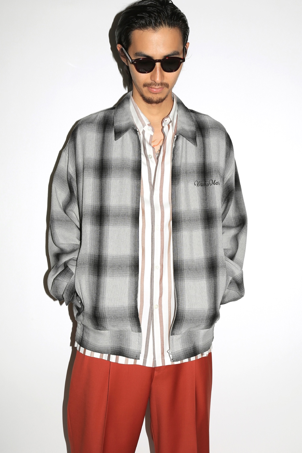 WACKO MARIA/OMBRE CHECK 50'S JACKET（GRAY）［オンブレチェック50'S