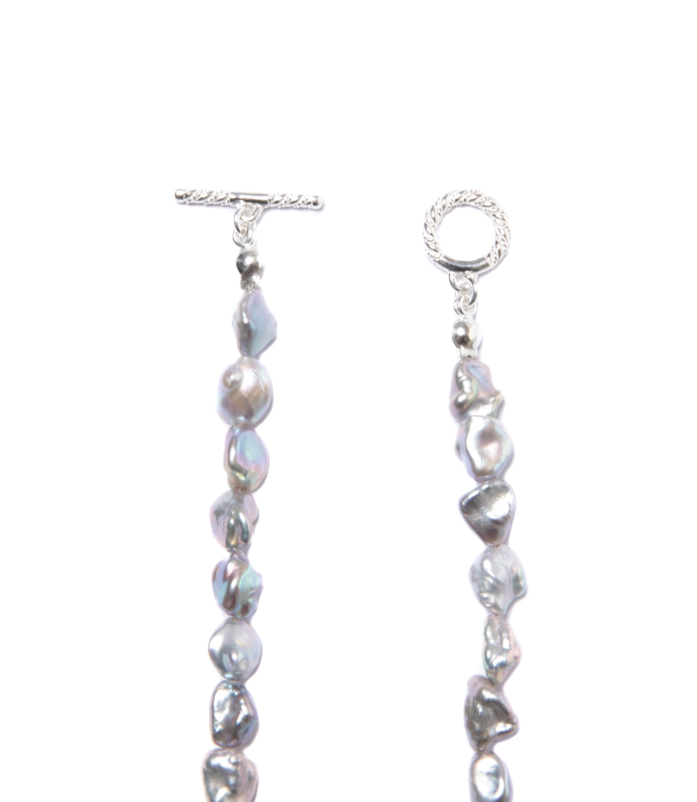 COOTIE PRODUCTIONS/Distortion Pearl Necklace（Silver