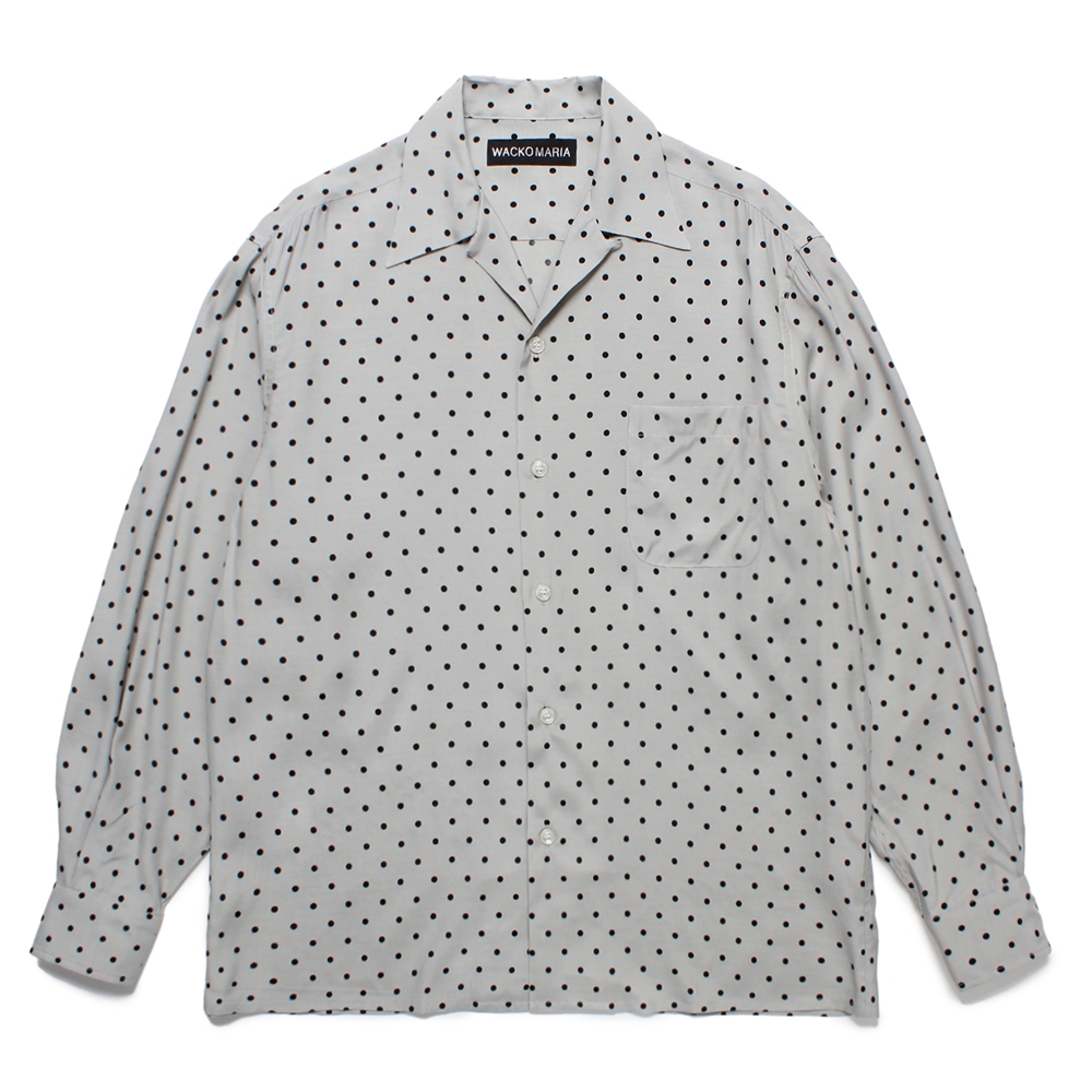 WACKO MARIA/DOTS HAWAIIAN SHIRT（GRAY）［ドットハワイアンシャツ-25