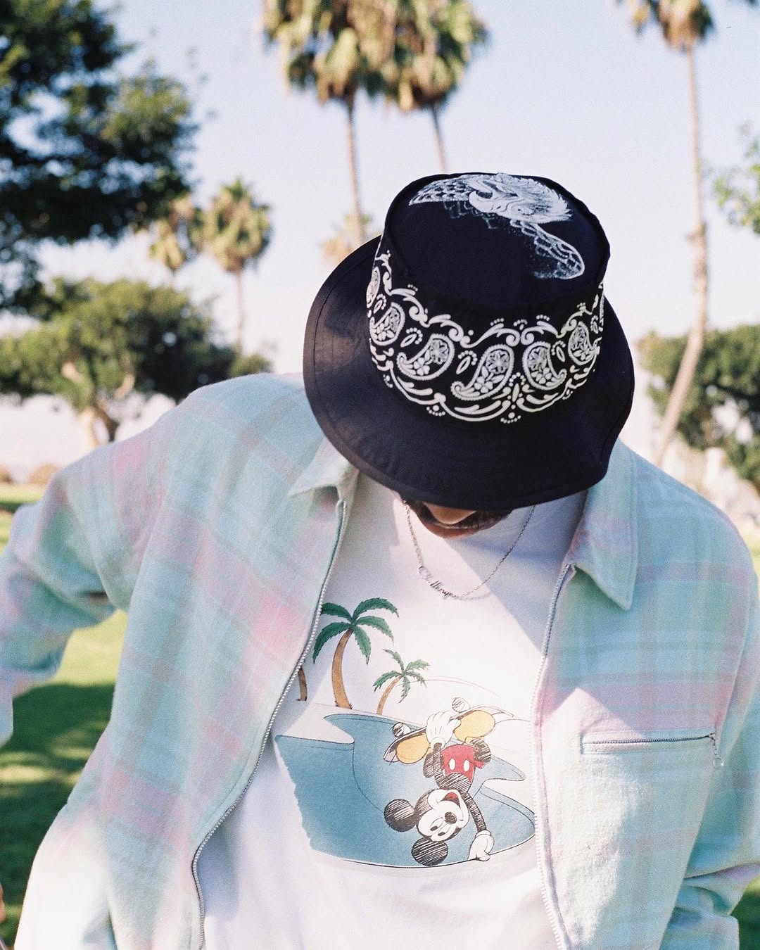 CHALLENGER/PLAID ZIP UP SHIRT（MINT）［チェックジップアップシャツ