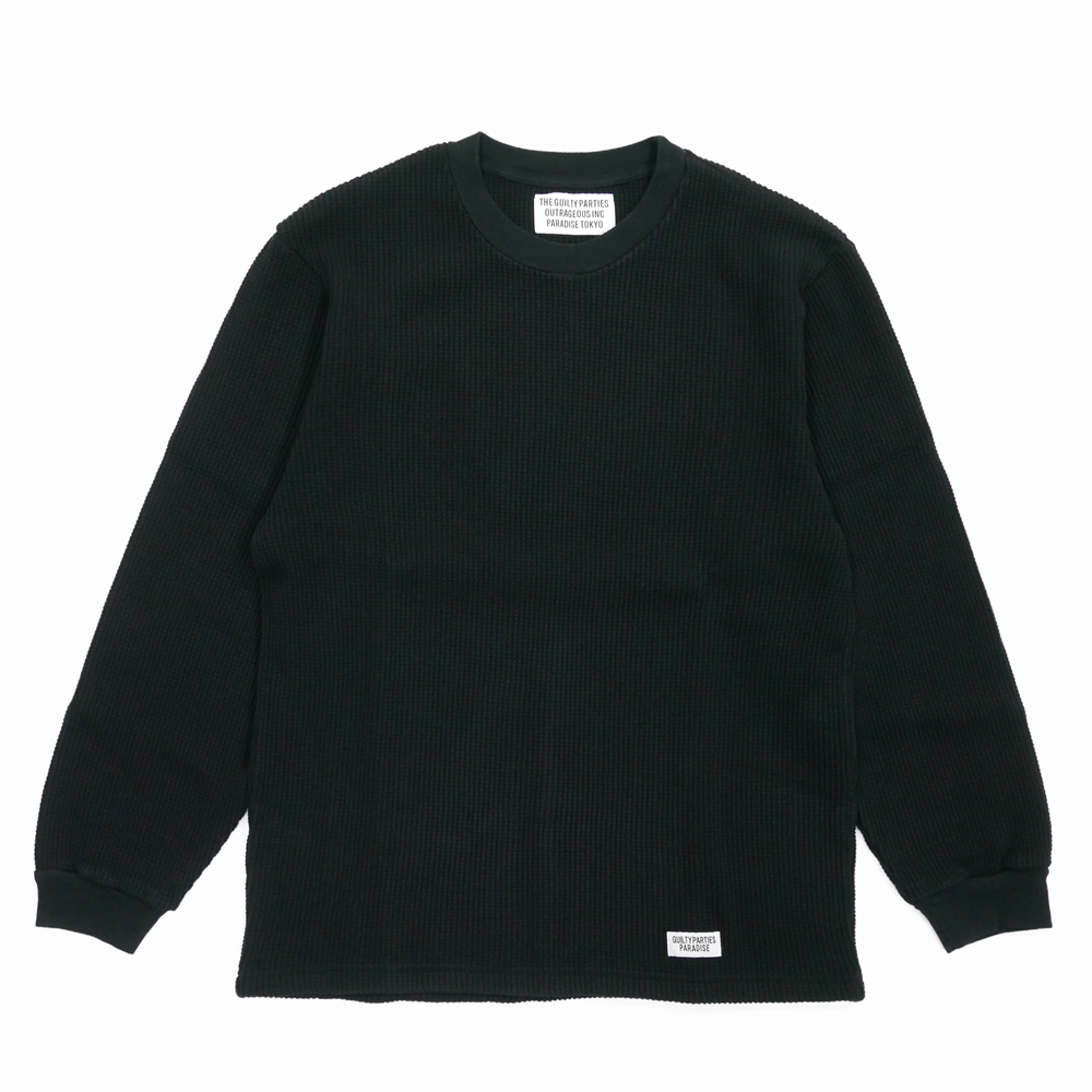 WACKO MARIA/THERMAL SHIRT（BLACK）［サーマル長袖-25秋冬］ - JONAS