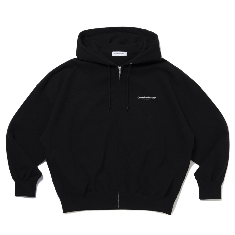COOTIE PRODUCTIONS/Plain Sweat Zip Hoodie（Black）［プレーン