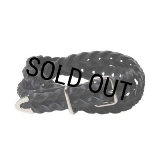 COOTIE PRODUCTIONS/Leather Braid Belt（Silver）［レザーブレイド