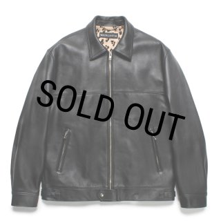 WACKO MARIA/LEATHER SINGLE RIDERS JACKET（BLACK）［レザーシングル