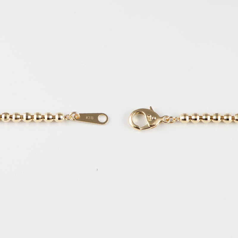 ミラーカットボール ブレスレット K18 幅3mm 19cm