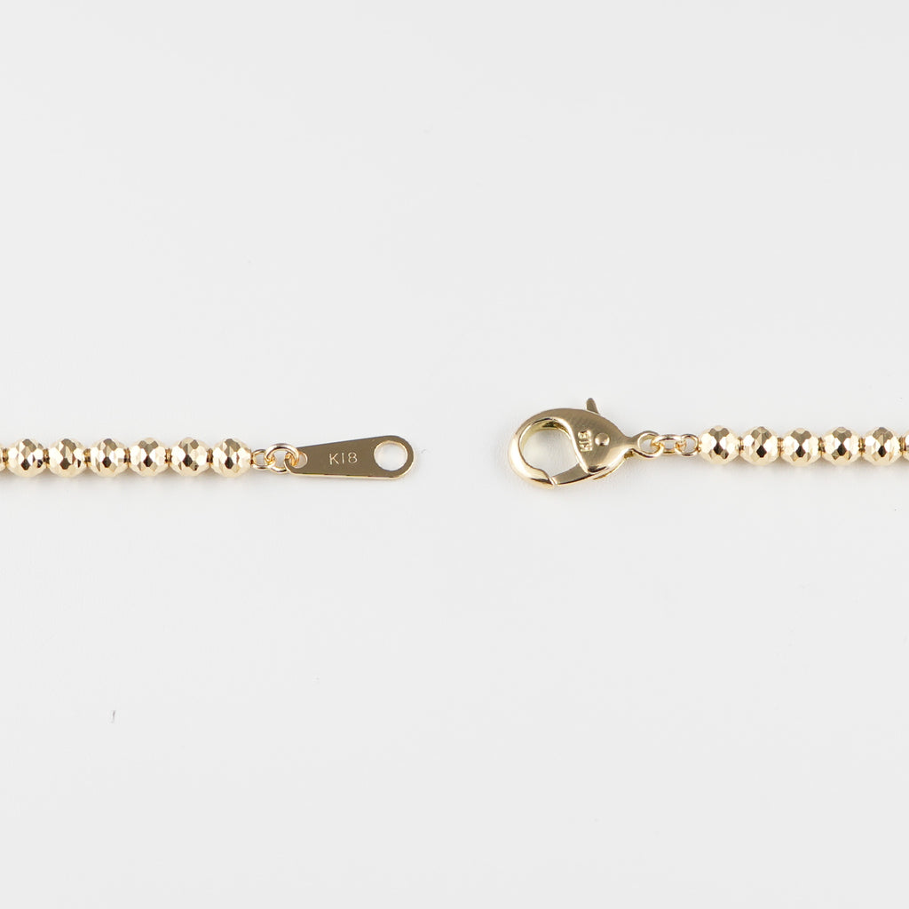 シャンデリアカットボール ネックレス K18 幅3mm 45cm