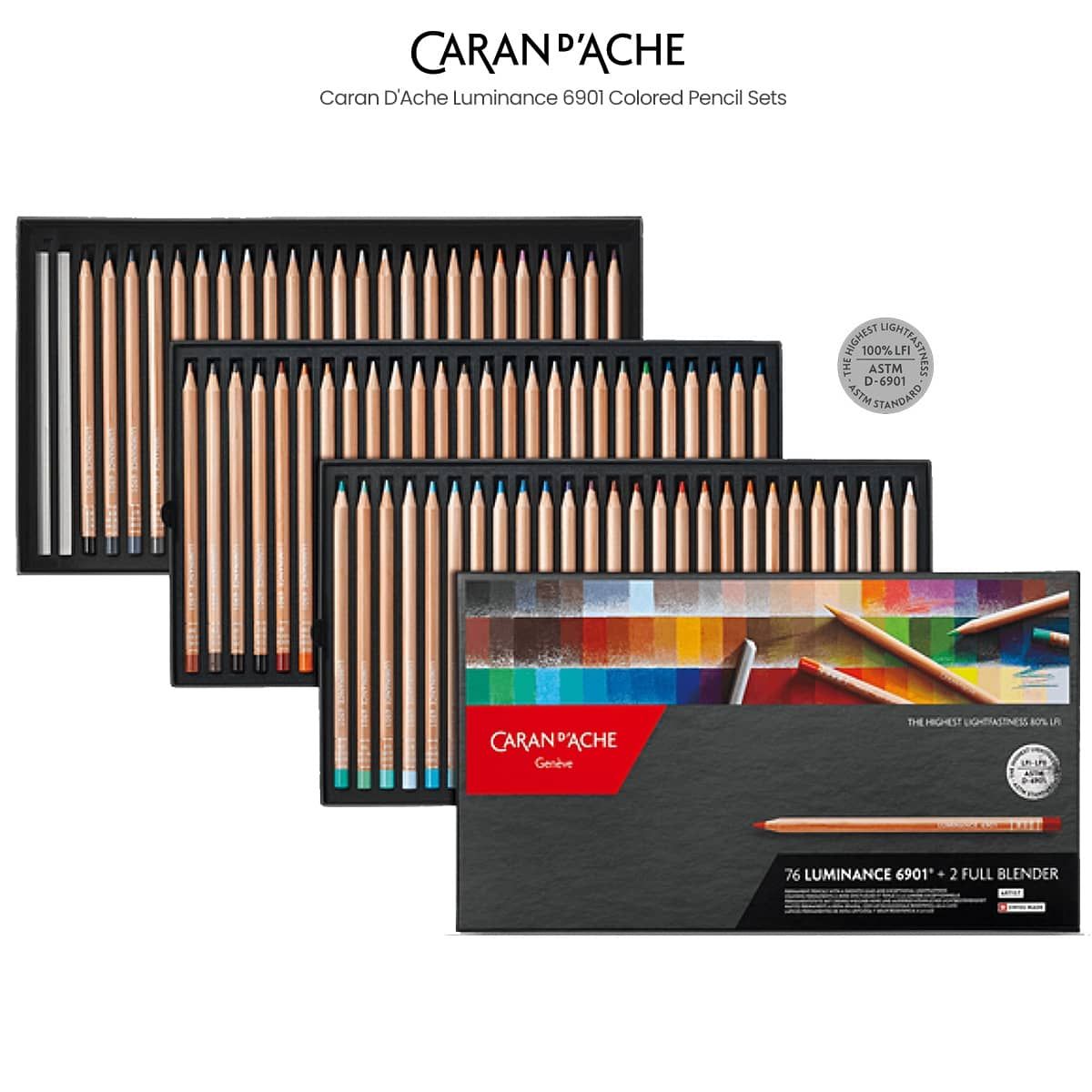 Caran d'Ache Luminance Colored Pencil Sets | Jerry's Artarama