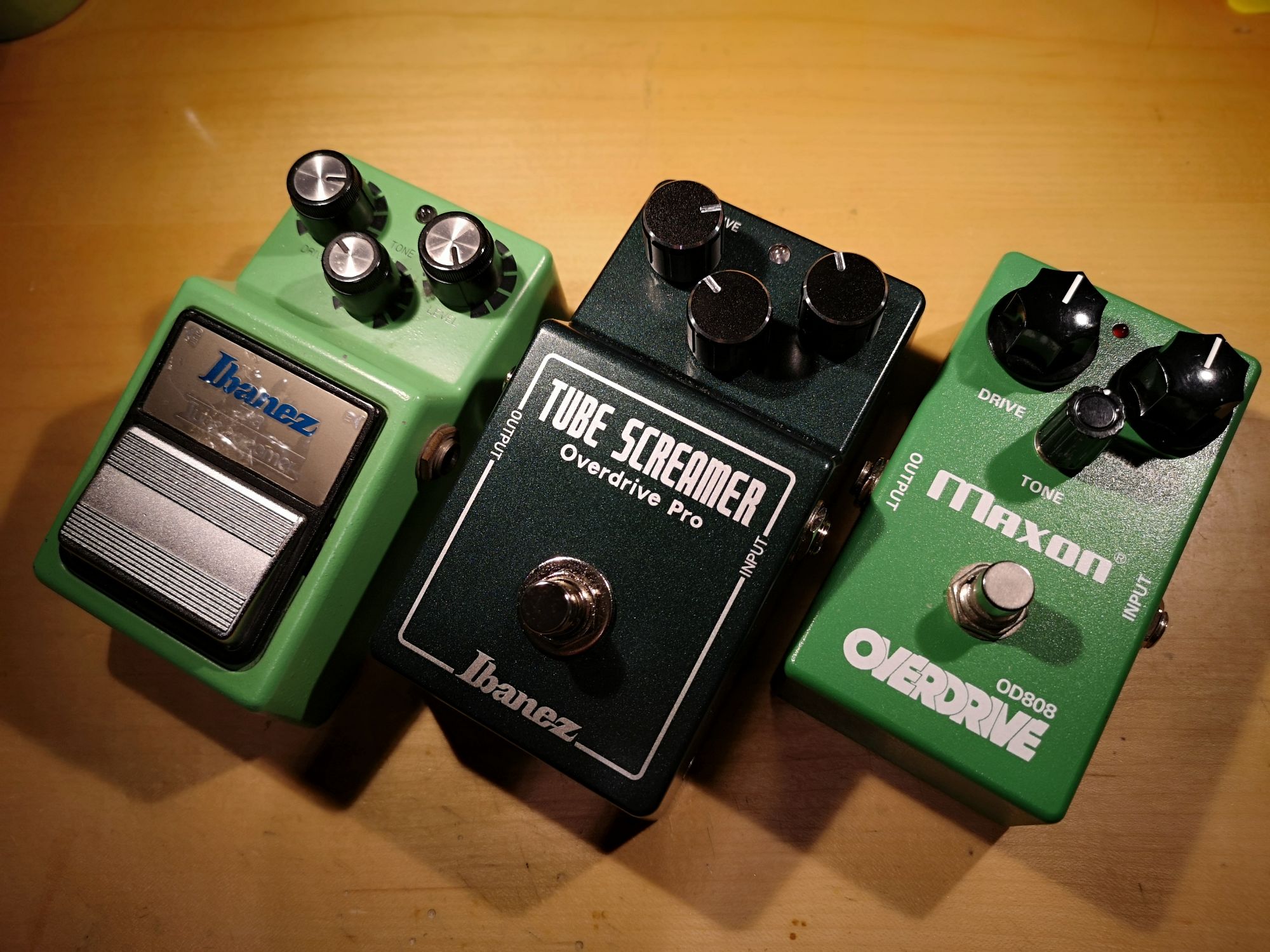 Maxon OD808が我が家にやって来たのでIbanez TS808HW2とTS9と比較して
