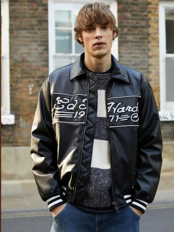 Ed Hardy Leather Jacket - Jacket Hub