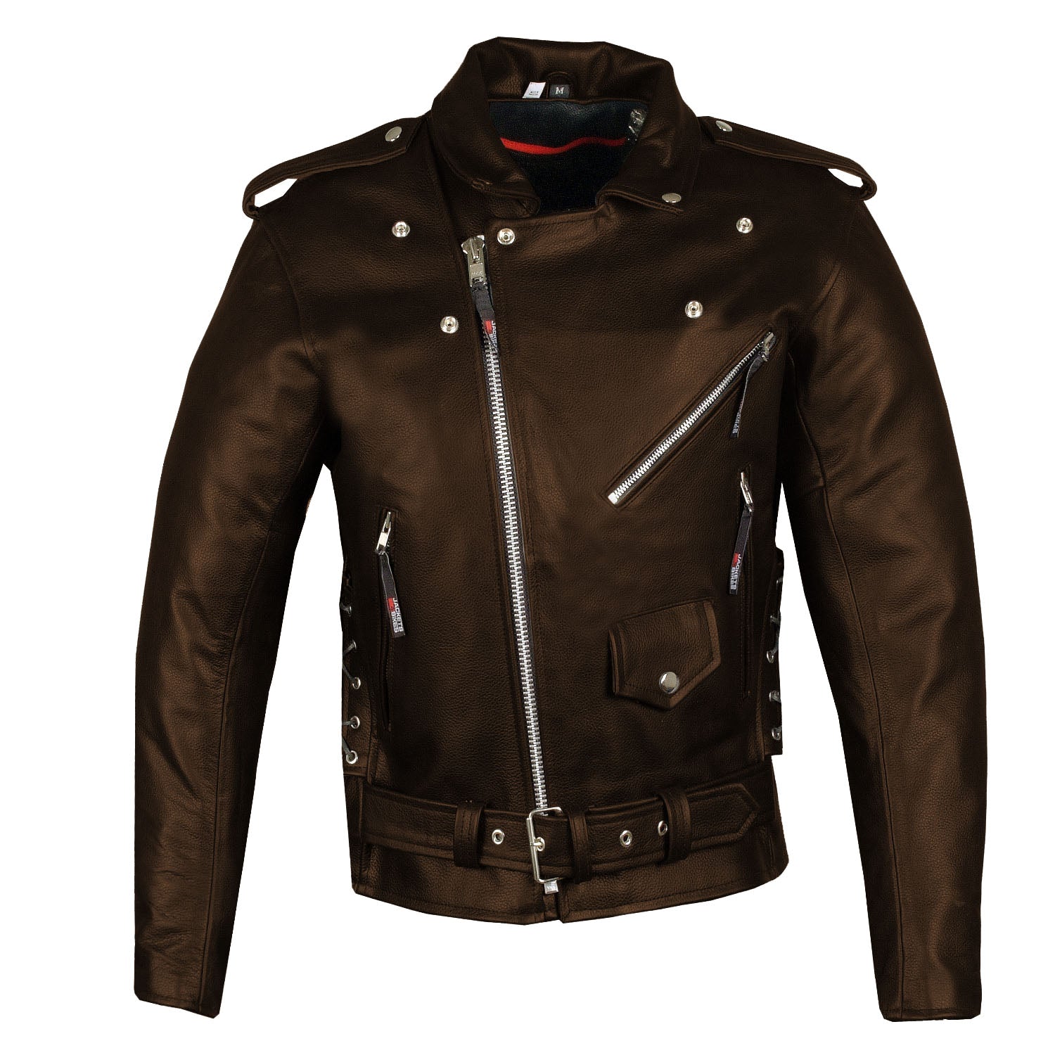 Men's ICONIC Motorcycle Premium Leather Classic Side Lace Biker