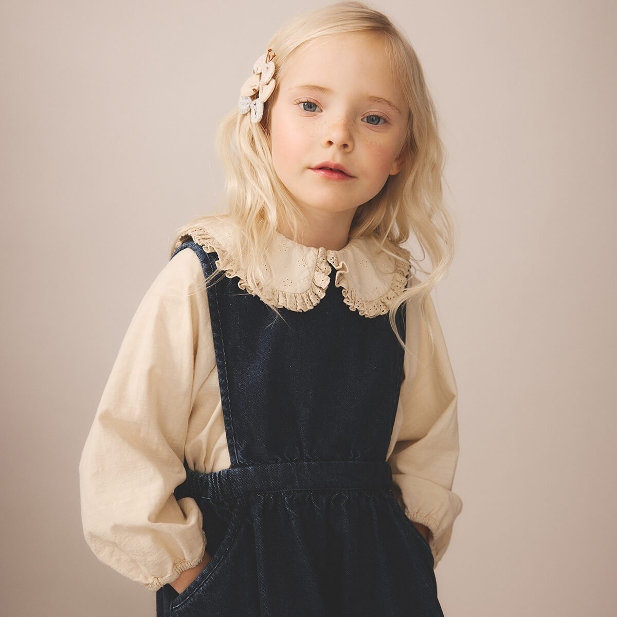 Tippi Pinafore in Eco Wash by Soor Ploom – Junior Edition