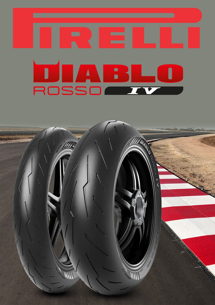 PIRELLI ROSSO 4 120/70-17 & 200/60-17 COMBO | Just Bike Tyre